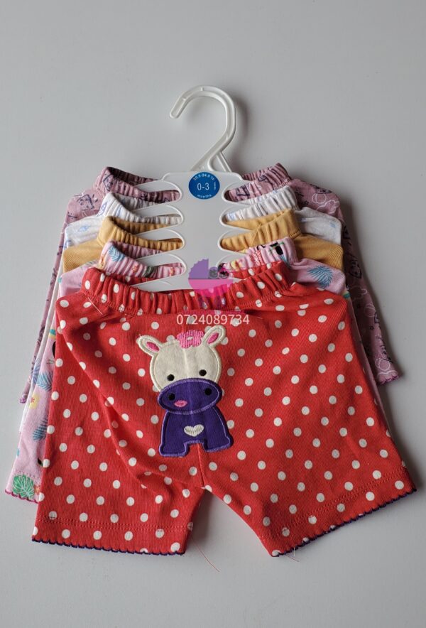5Pc Cotton Baby Shorts for girls and boys. - Image 4